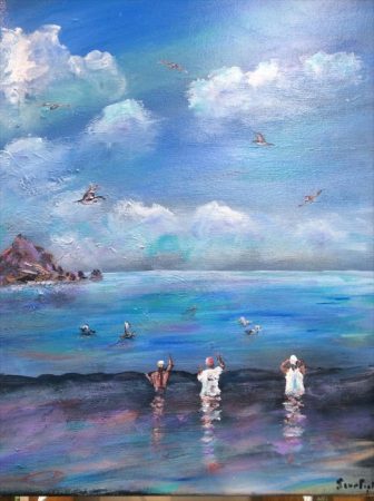 Fishermen in Ixtapa, 16 x 20