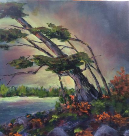 Lonely Tree, 24 x 24 - SOLD